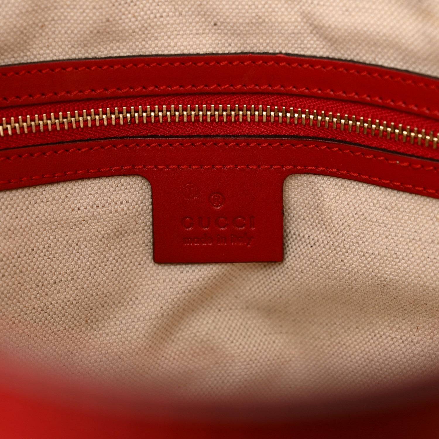 Gucci Diamante Calfskin Small Craft Tote Red 7 of 12