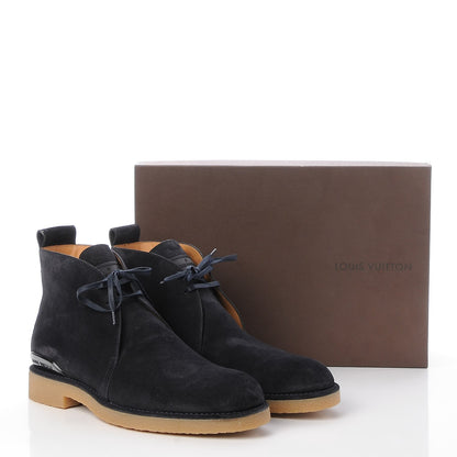 Louis Vuitton Mens Suede Tundra High-Derby Boots 8.5 Marine 9 of 9