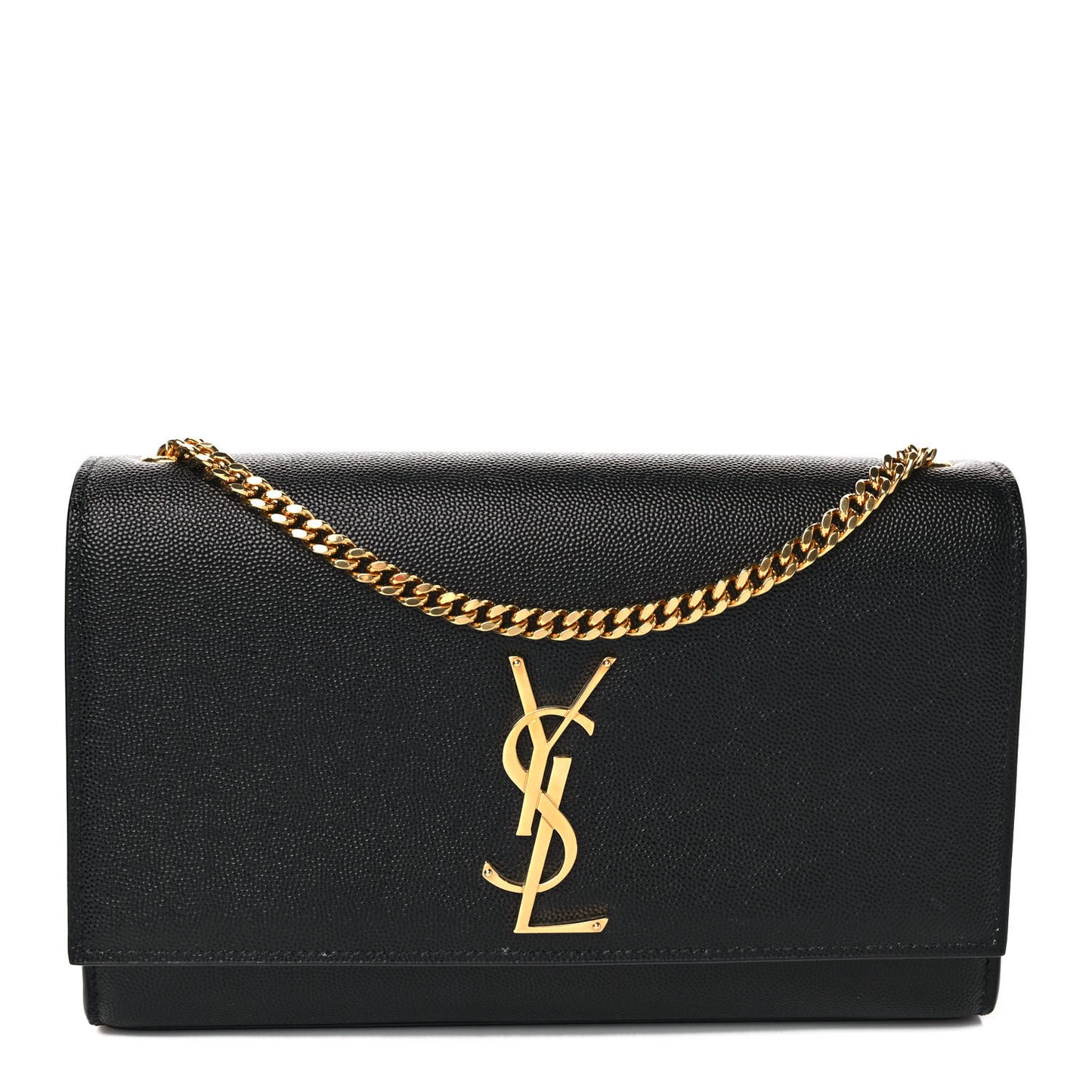 Grain De Poudre Medium Classic Monogram Kate Satchel Black
