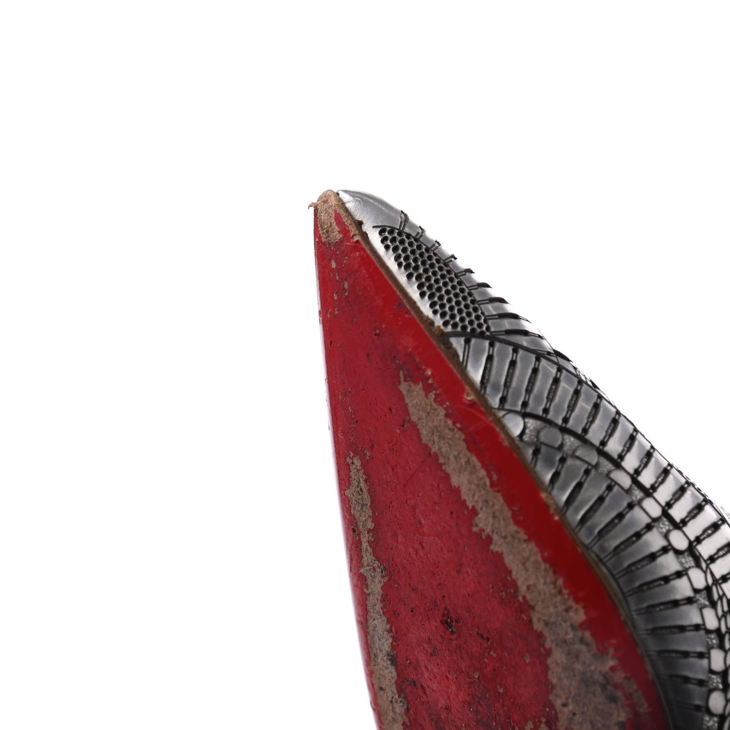 Christian Louboutin Metallic Specchio Suede Laser Cut Kristali 120 Pumps 35.5 Silver 17 of 21