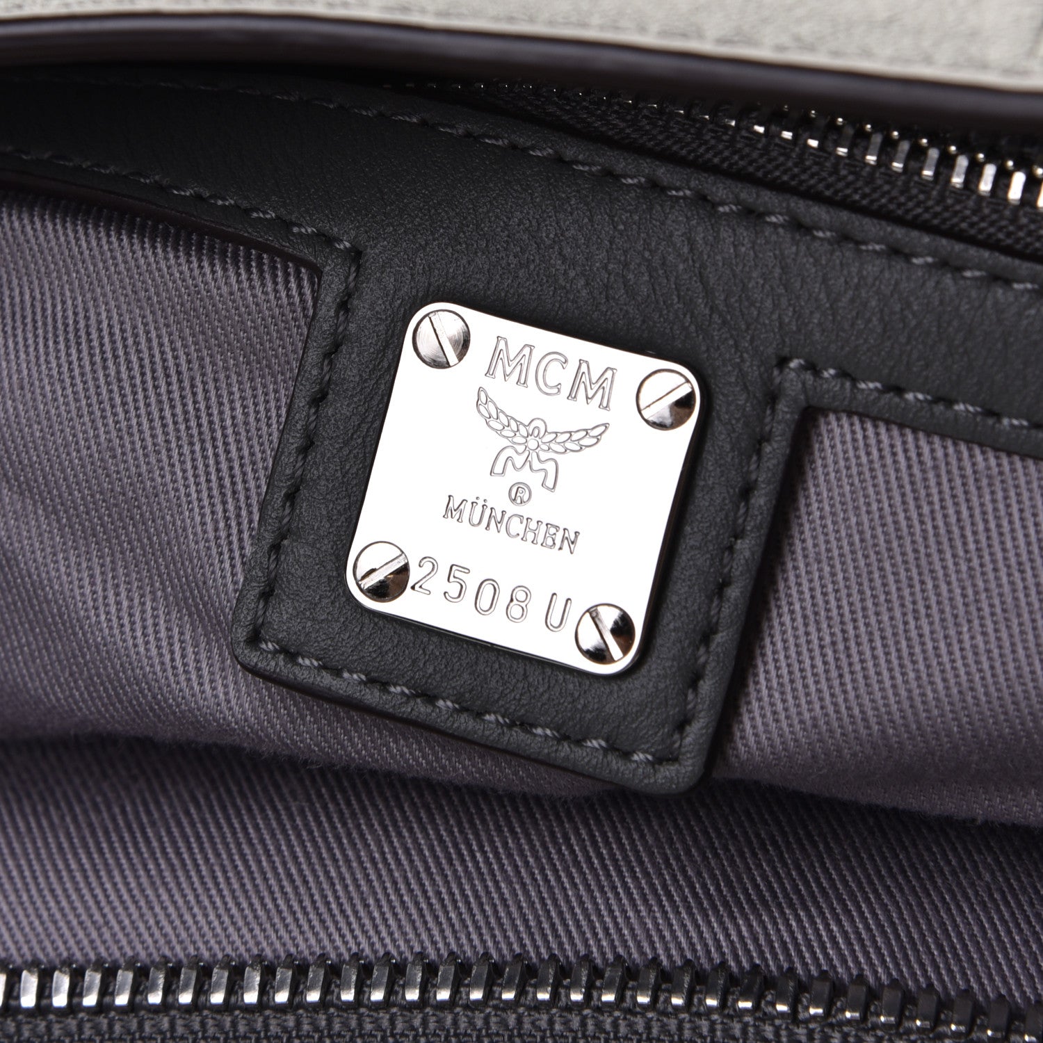 MCM Calfskin Ottomar Large Klara Hobo Charcoal 5 of 5