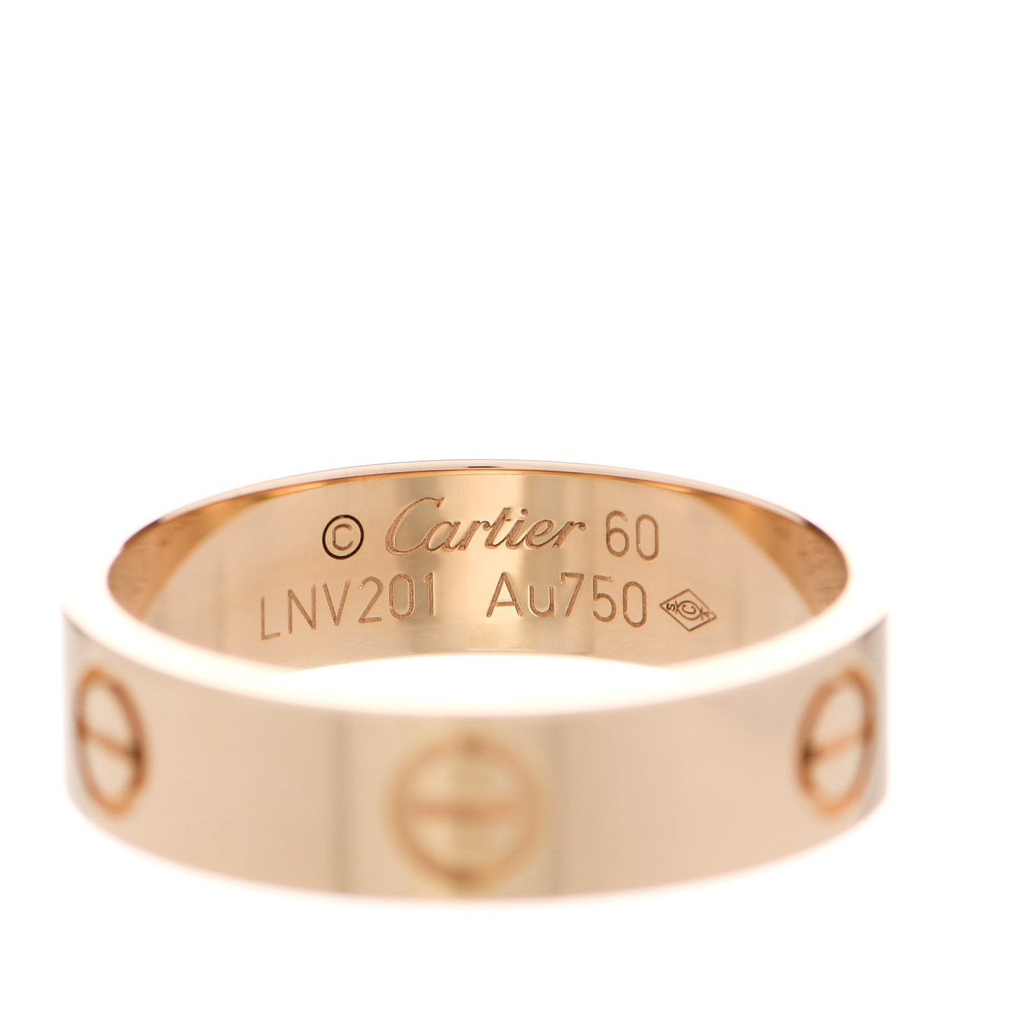 18K Yellow Gold 5.5mm LOVE Ring 60 9