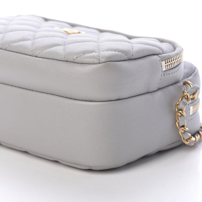 Chanel Iridescent Calfskin Quilted Day Trips Camera Case Light Grey 6 of 13
