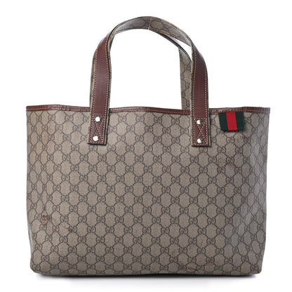 Gucci GG Plus Monogram Medium Signature Web Loop Tote Brown 1 of 5
