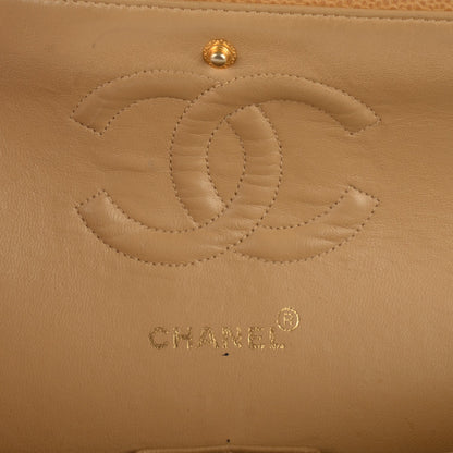 Chanel Caviar Quilted Medium Double Flap Beige 7 of 10