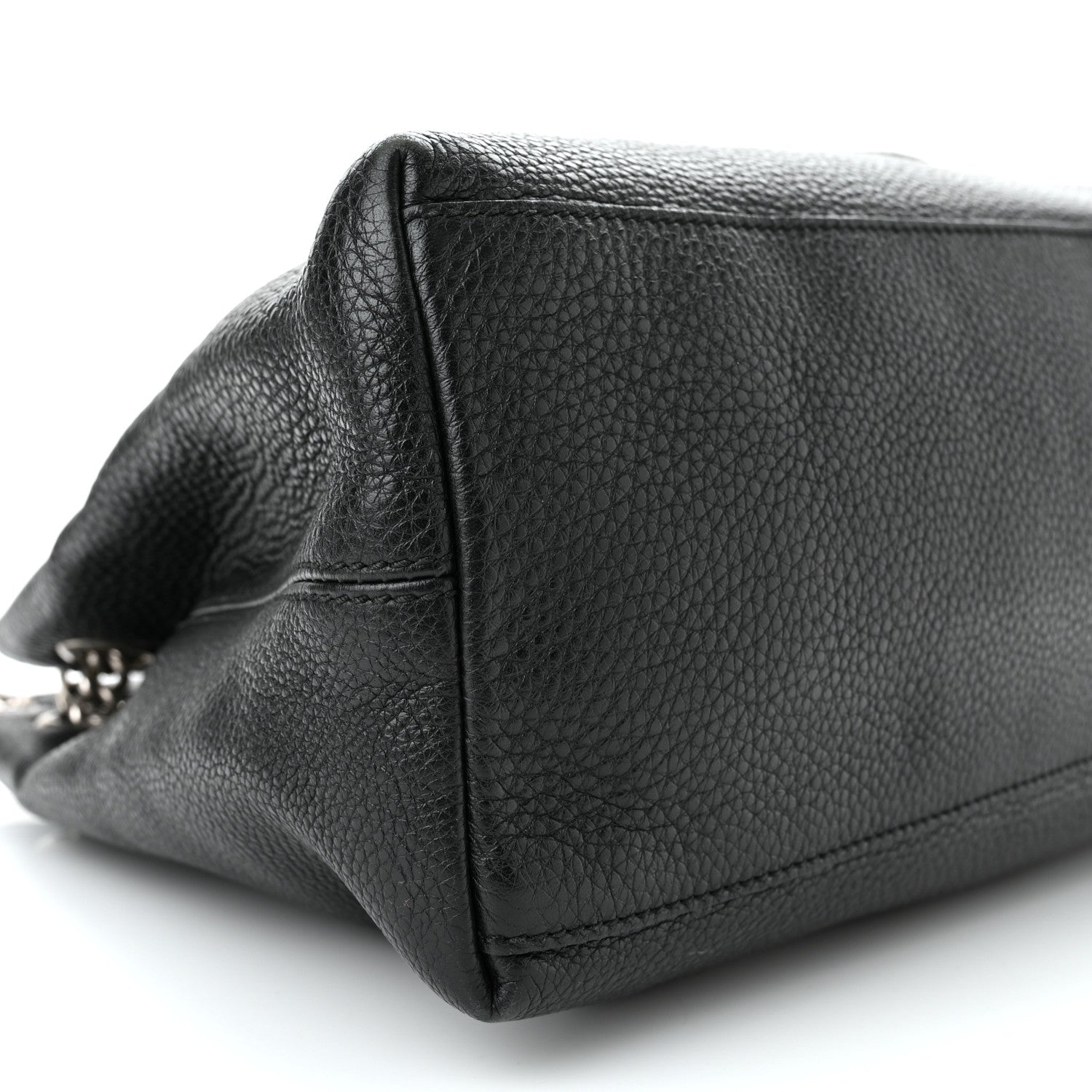 Gucci Pebbled Calfskin Studded Medium Soho Chain Shoulder Bag Black 9 of 12