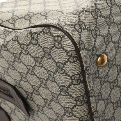 Gucci GG Supreme Monogram Textured Dollar Calfskin Web Medium Ophidia Carry-On Duffle Bag Beige Ebony New Acero 10 of 12