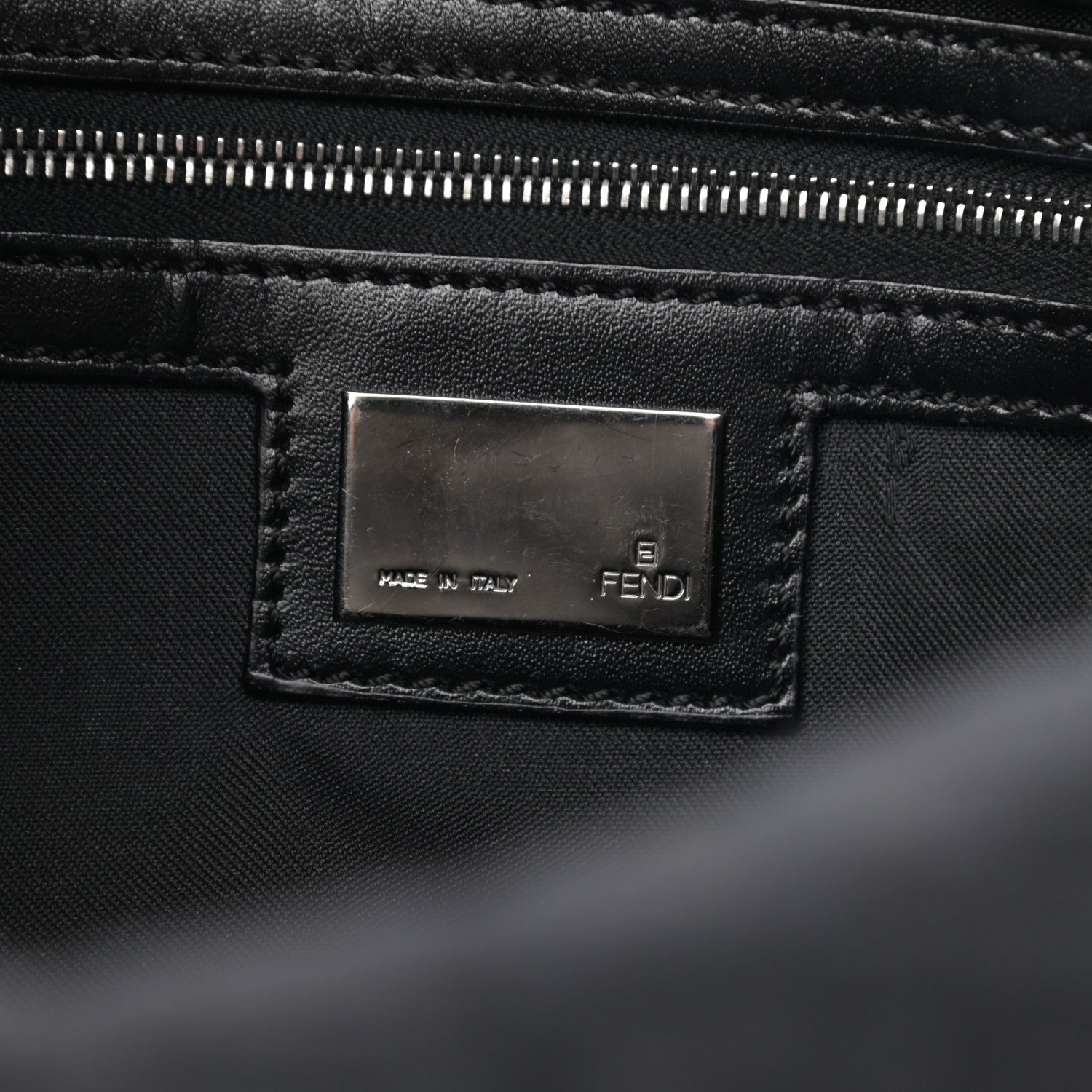 Fendi Zucchino Mama Baguette Black 5 of 9