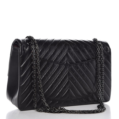 Chanel Aged Calfskin Chevron 2.55 Reissue 226 So Black 4 of 10