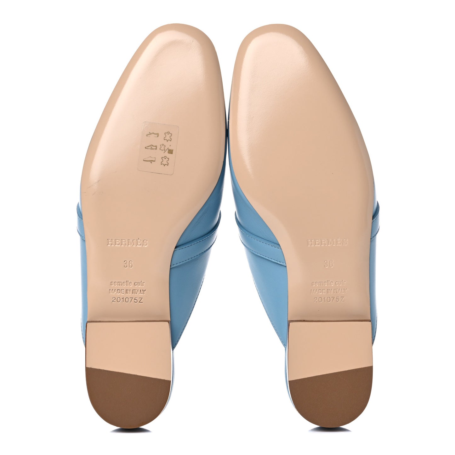 Calfskin Oz Mules 36 Ciel