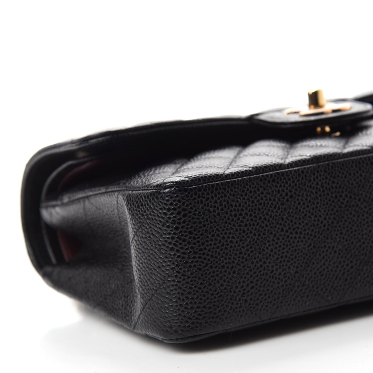 Caviar Quilted Small Double Flap Black