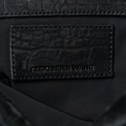 Alexander Wang Pebbled Lambskin Pony Hair Rocco Duffle Black Silver Hardware 9 of 12