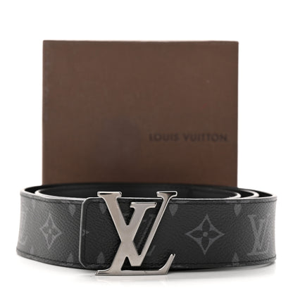 Louis Vuitton Monogram Eclipse Taigarama 40mm LV Initiales Reversible Belt 95 38 Black 7 of 7