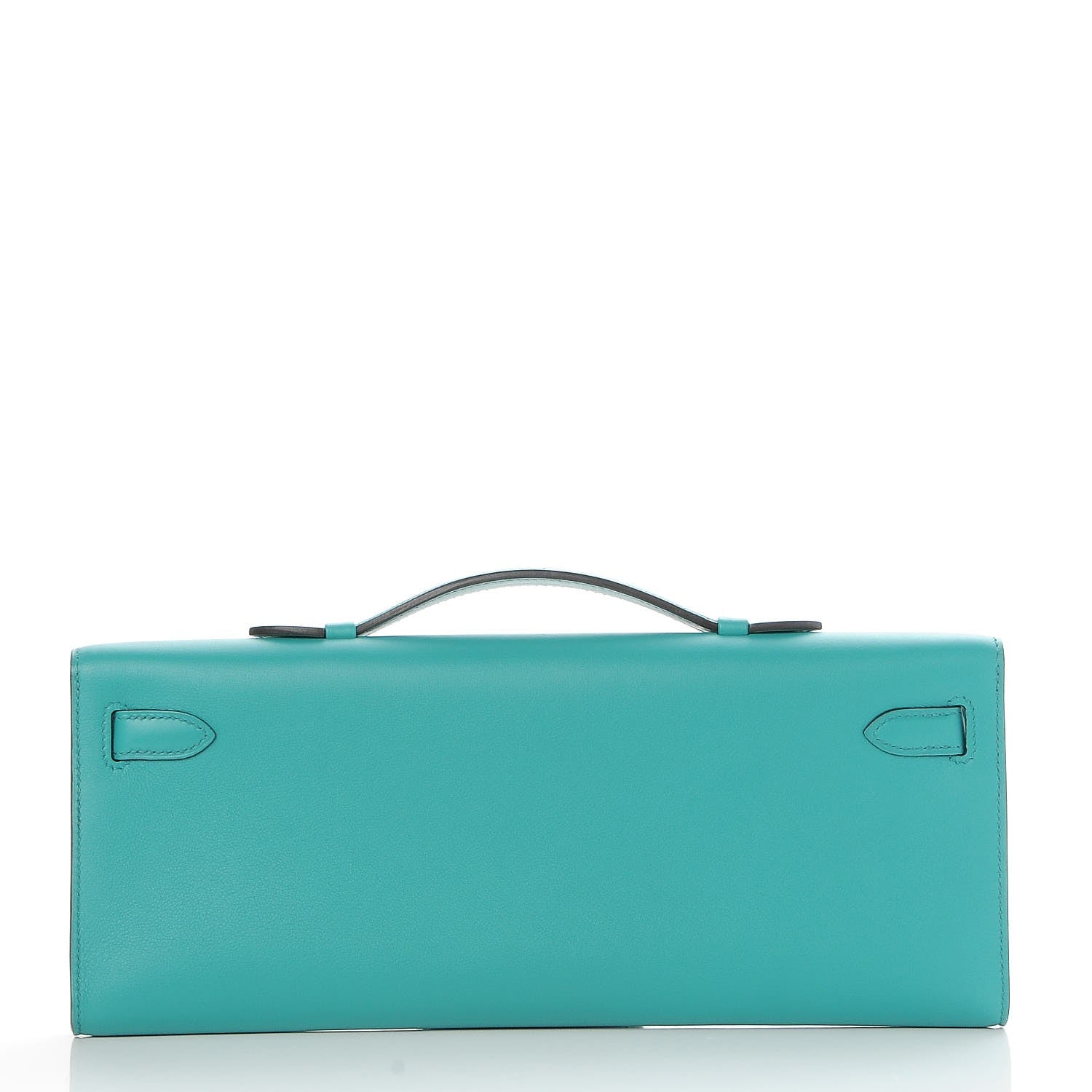 Hermes Swift Kelly Cut Clutch Pochette Bleu Paon 5 of 22