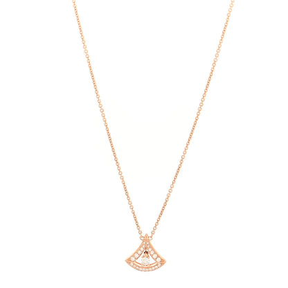 Bulgari 18K Rose Gold Diamond Divas' Dream Openwork Pave Pendant Necklace 1 of 4