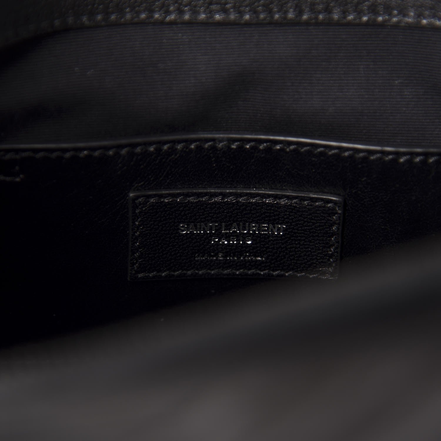 Saint Laurent Sheepskin Matelasse Chevron Monogram Large College Satchel Black 12 of 14