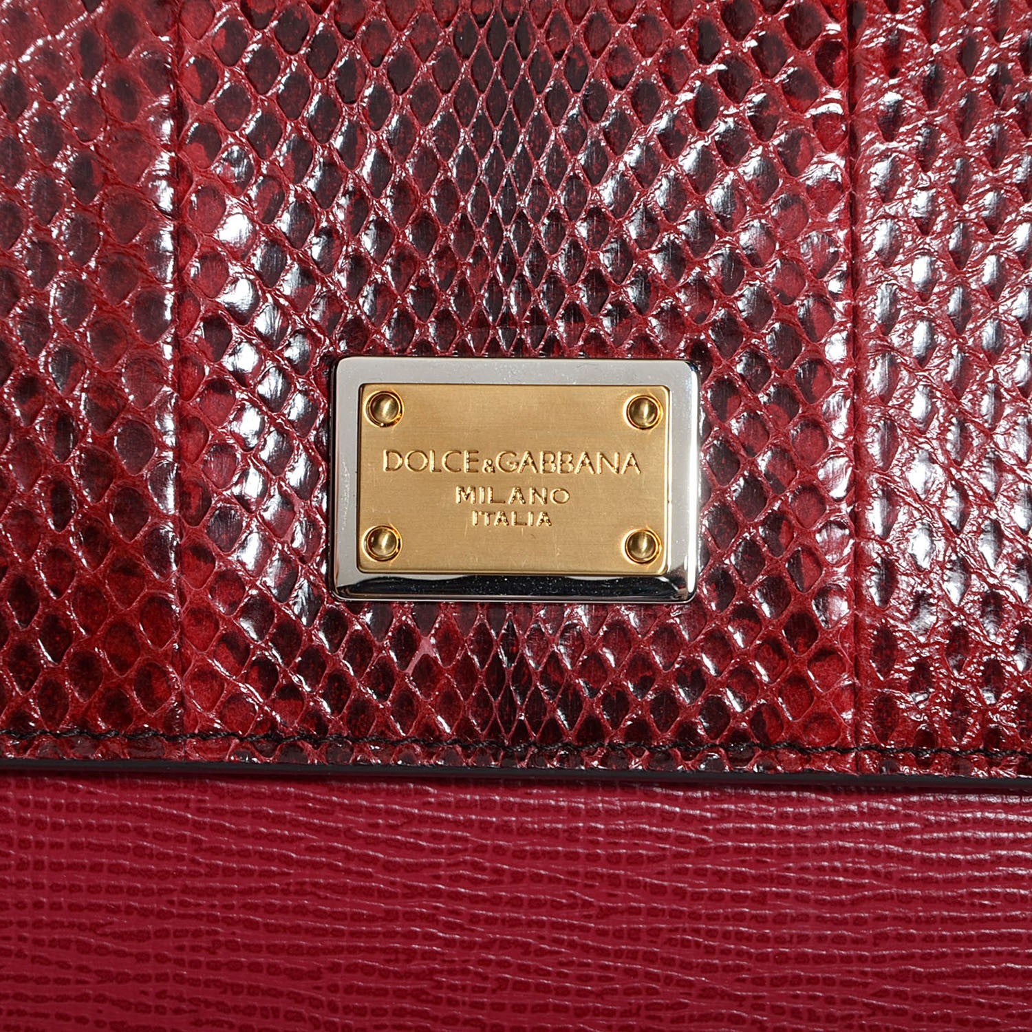 Dolce & Gabbana Ayers Calfskin Large Miss Sicily Satchel Red 8 of 8