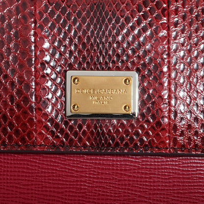 Dolce & Gabbana Ayers Calfskin Large Miss Sicily Satchel Red 8 of 8