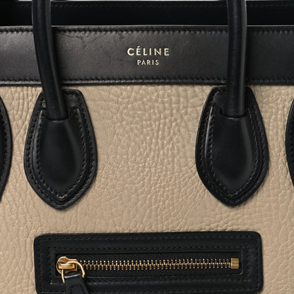 Celine Bullhide Calfskin Nubuck Nano Tri-Color Luggage Light Taupe 7 of 9