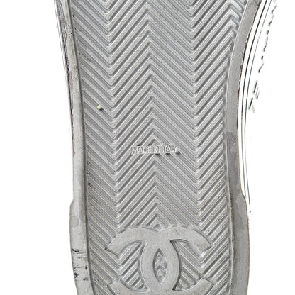 Chanel Laminated Lambskin Sneakers 37.5 Silver 7 of 17