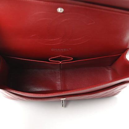 Chanel Caviar Quilted Jumbo Double Flap Dark Red 5 of 10