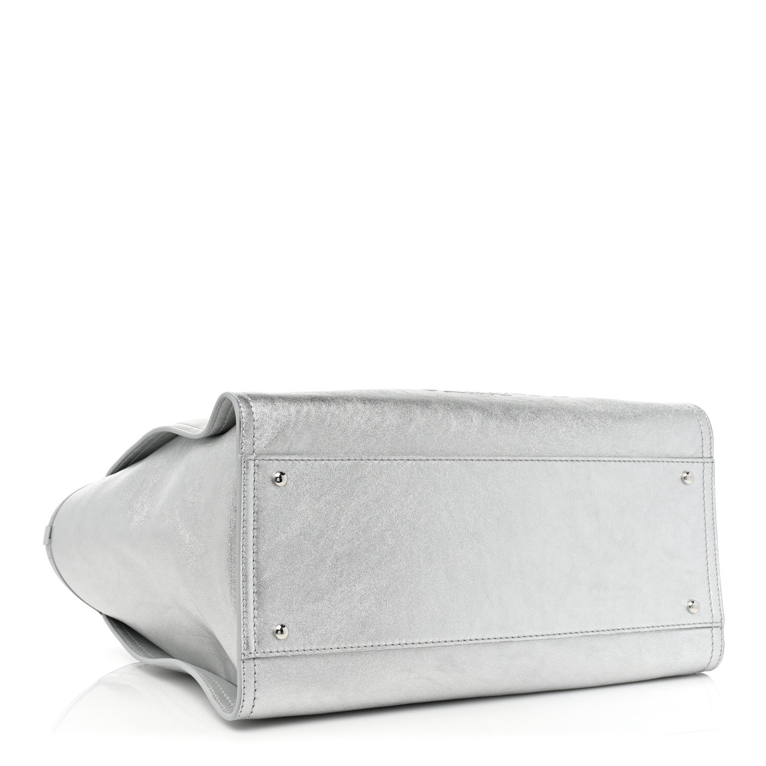 Chanel Metallic Calfskin Medium Deauville Tote Silver 5 of 10