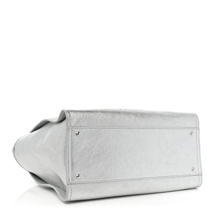 Chanel Metallic Calfskin Medium Deauville Tote Silver 5 of 10