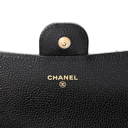 Chanel Caviar Quilted Large Gusset Flap Wallet Black 6 of 8