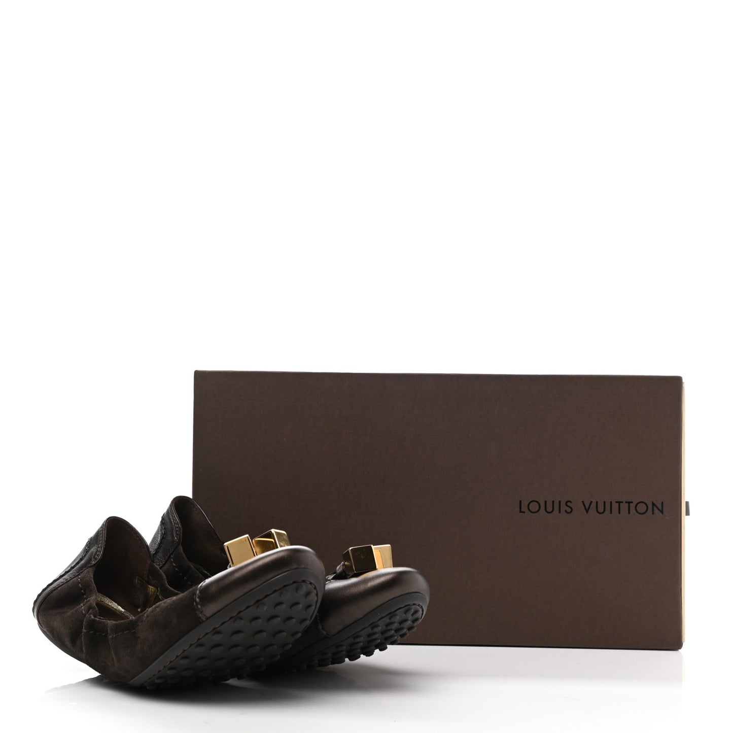 Suede Lovely Ballet Flats 37 Brown