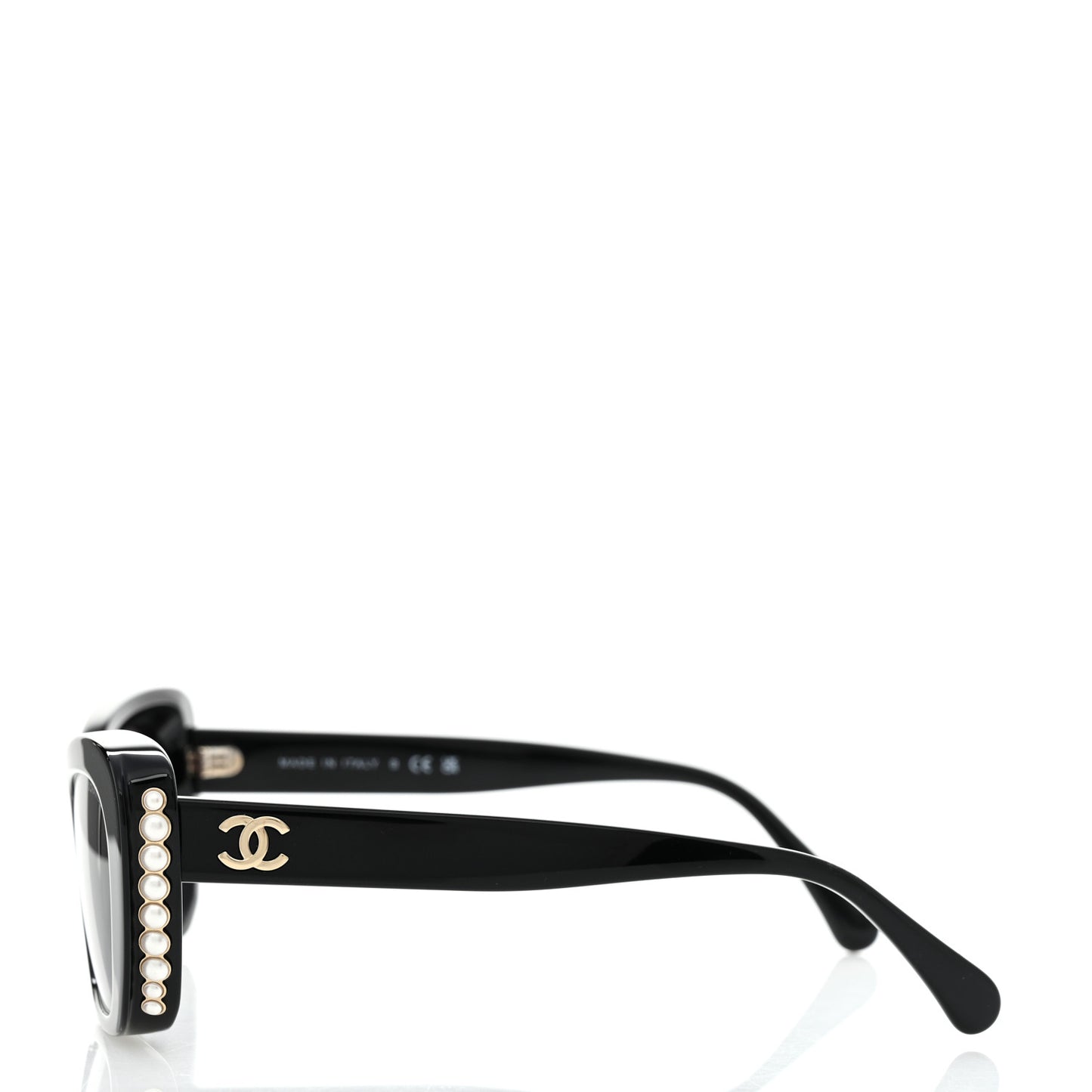 Acetate Pearl Cat Eye CC Sunglasses 5481-H-A Black