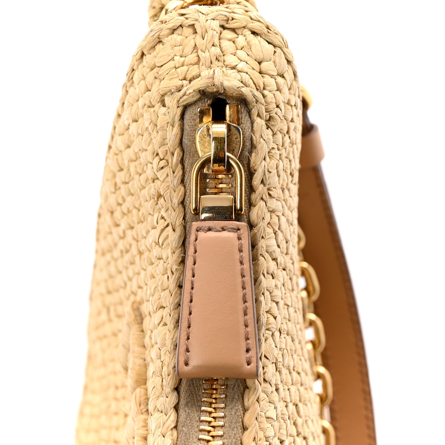 Prada Yarn Raffia Effect Crochet Mini Re-Edition 2000 Shoulder Bag Naturale 22 of 29