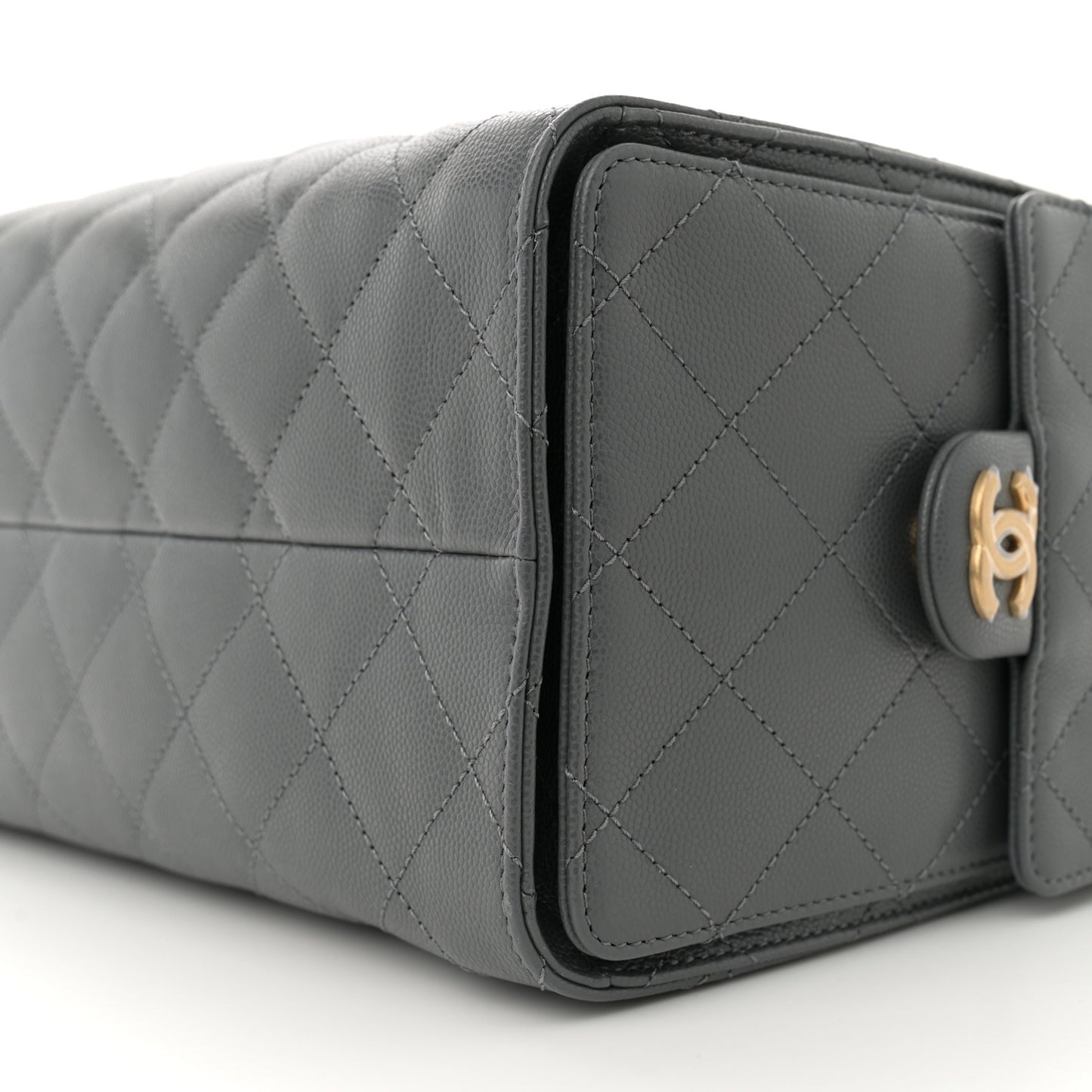 Caviar Quilted Small Chanel 25 Handbag Dark Grey
