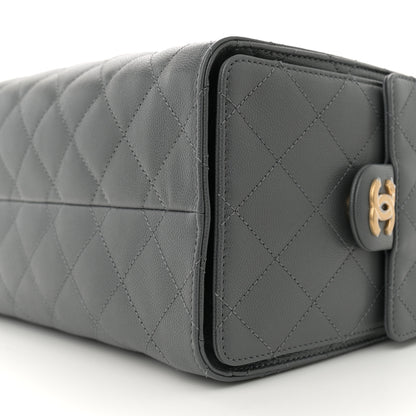 Chanel Caviar Quilted Small Chanel 25 Handbag Dark Grey 10 of 11