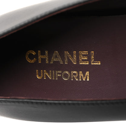 Chanel Lambskin Cap Toe Ballerina Flats 38 Black 9 of 9