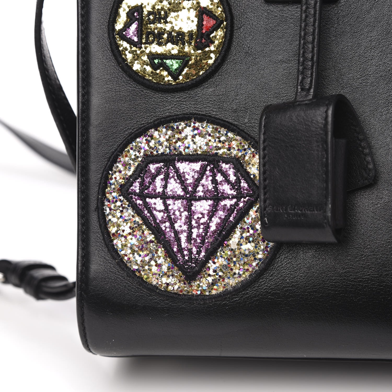 Saint Laurent Calfskin Patchwork Baby Sac De Jour Black Multi 11 of 17