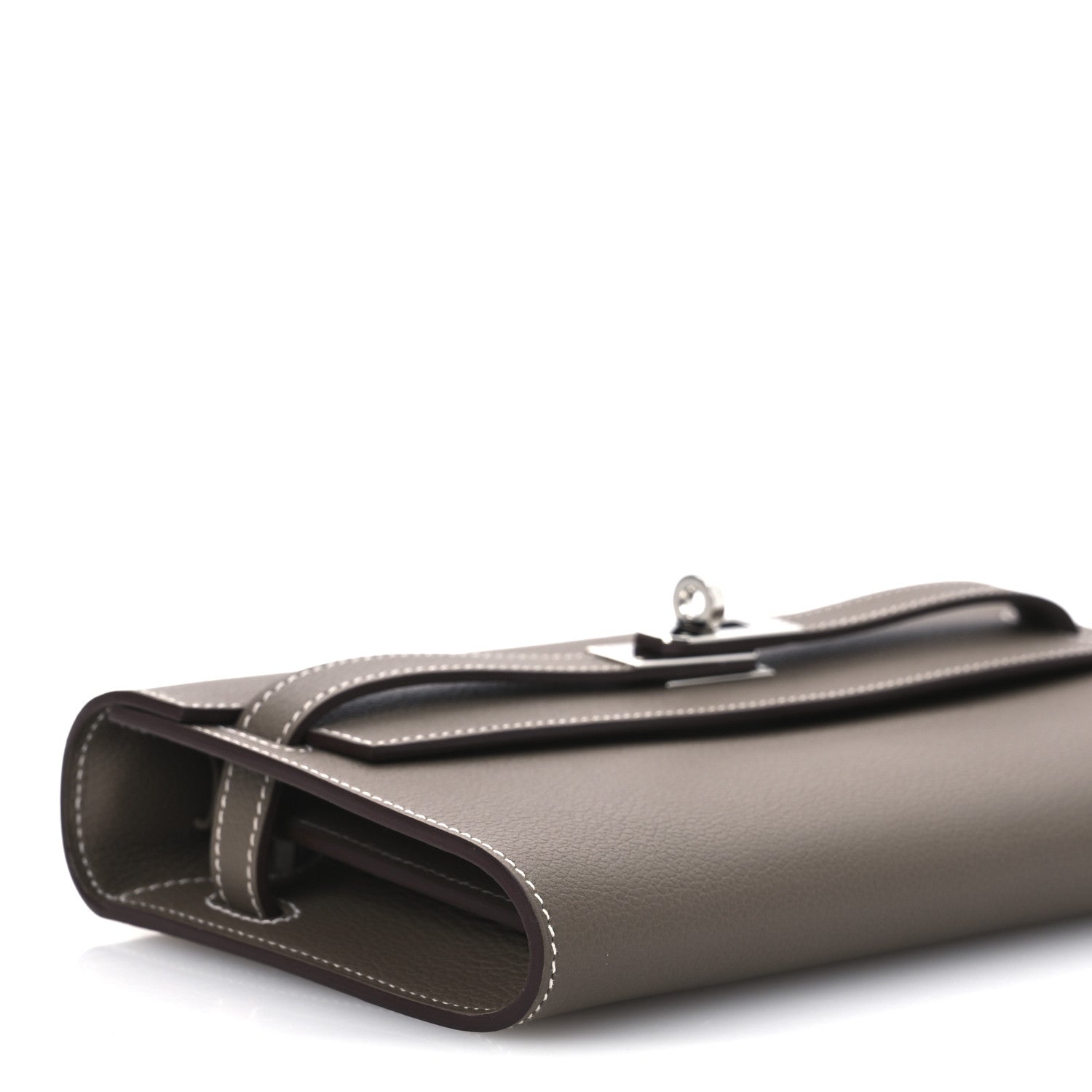 Hermes Evercolor Kelly Wallet To Go Etoupe 9 of 12