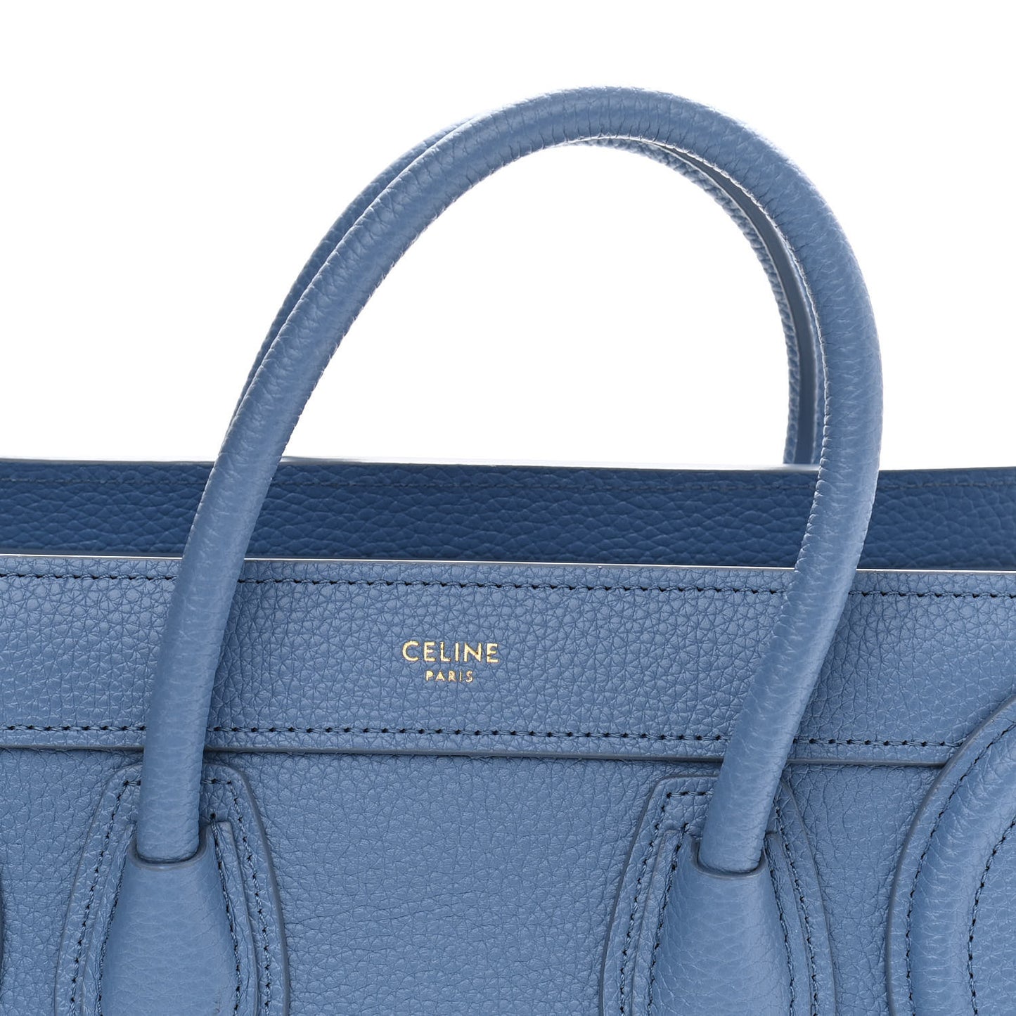 Drummed Calfskin Nano Luggage Blue