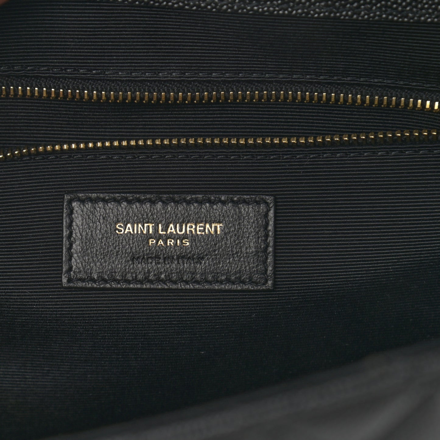 Grain De Poudre Textured Mixed Matelasse Large Triquilt Monogram Satchel Black