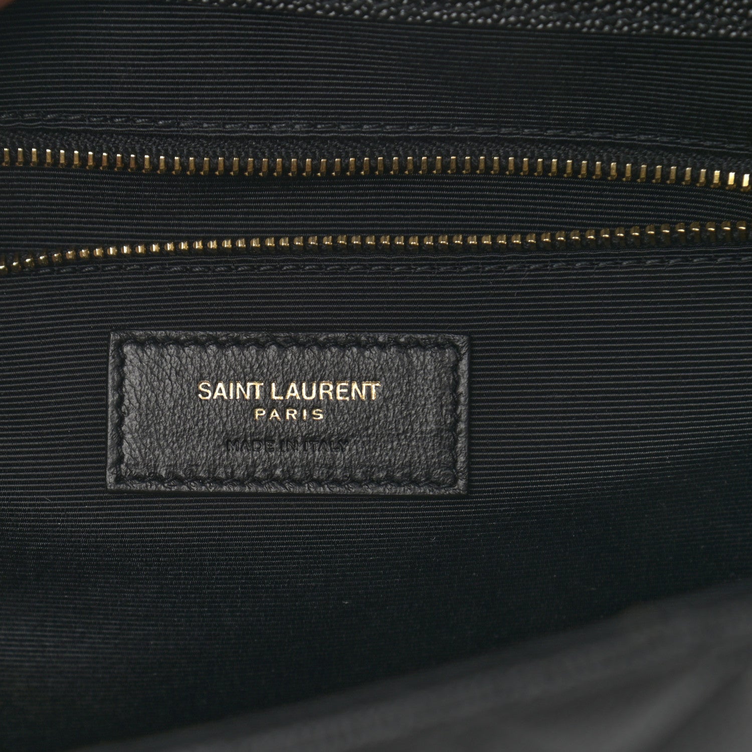 Saint Laurent Grain De Poudre Textured Mixed Matelasse Large Triquilt Monogram Satchel Black 6 of 10