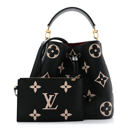 Louis Vuitton Empreinte Monogram Giant Neonoe MM  Black Beige 3 of 14