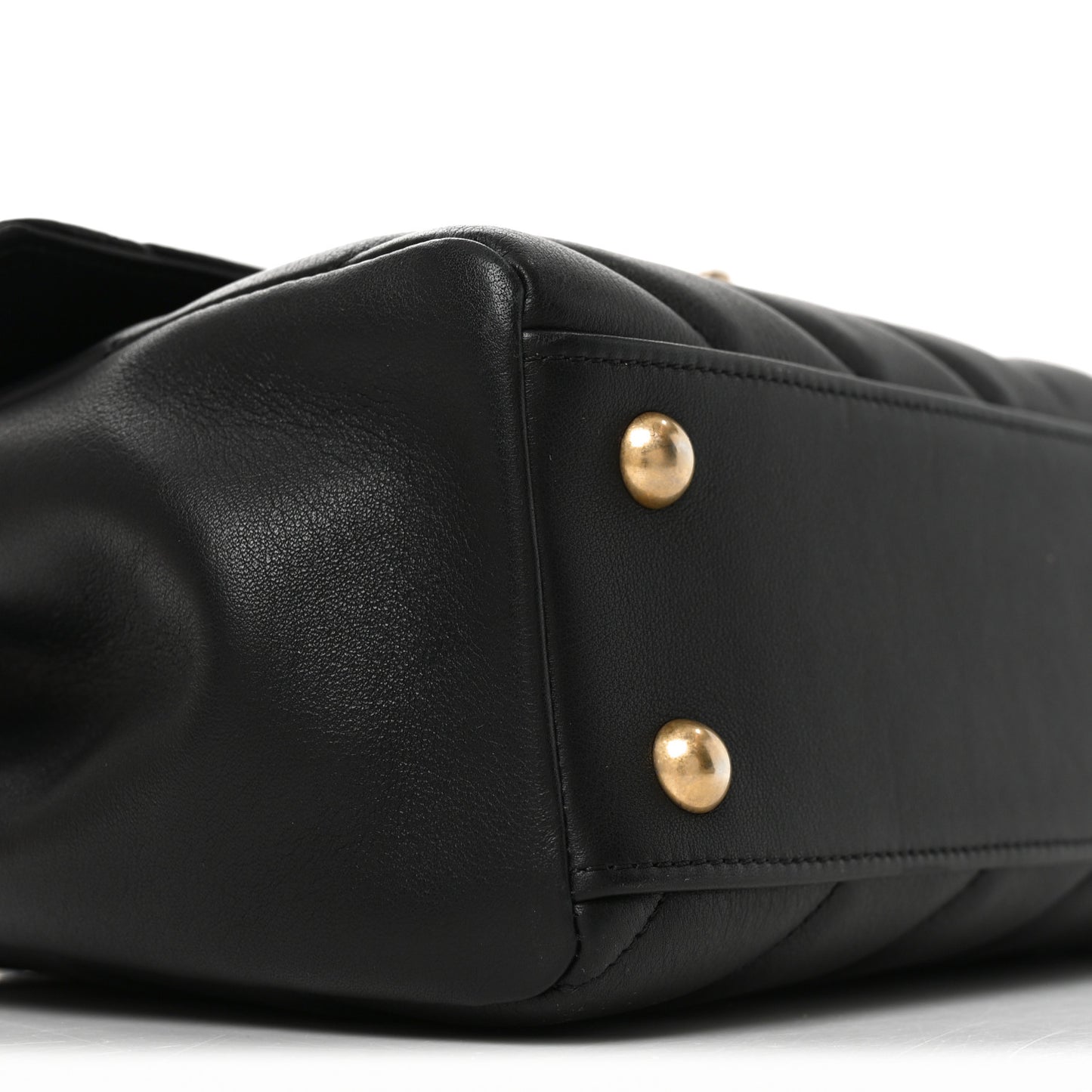 Calfskin Quilted Chevron In The City Bag Black