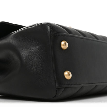 Chanel Calfskin Quilted Chevron In The City Bag Black 9 of 10