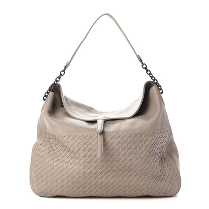 Bottega Veneta Cervo Intrecciato Flap Top Hobo Almond 1 of 9