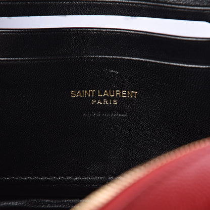 Saint Laurent Grain De Poudre Matelasse Monogram Mini Lou Camera Bag Eros Red 6 of 8