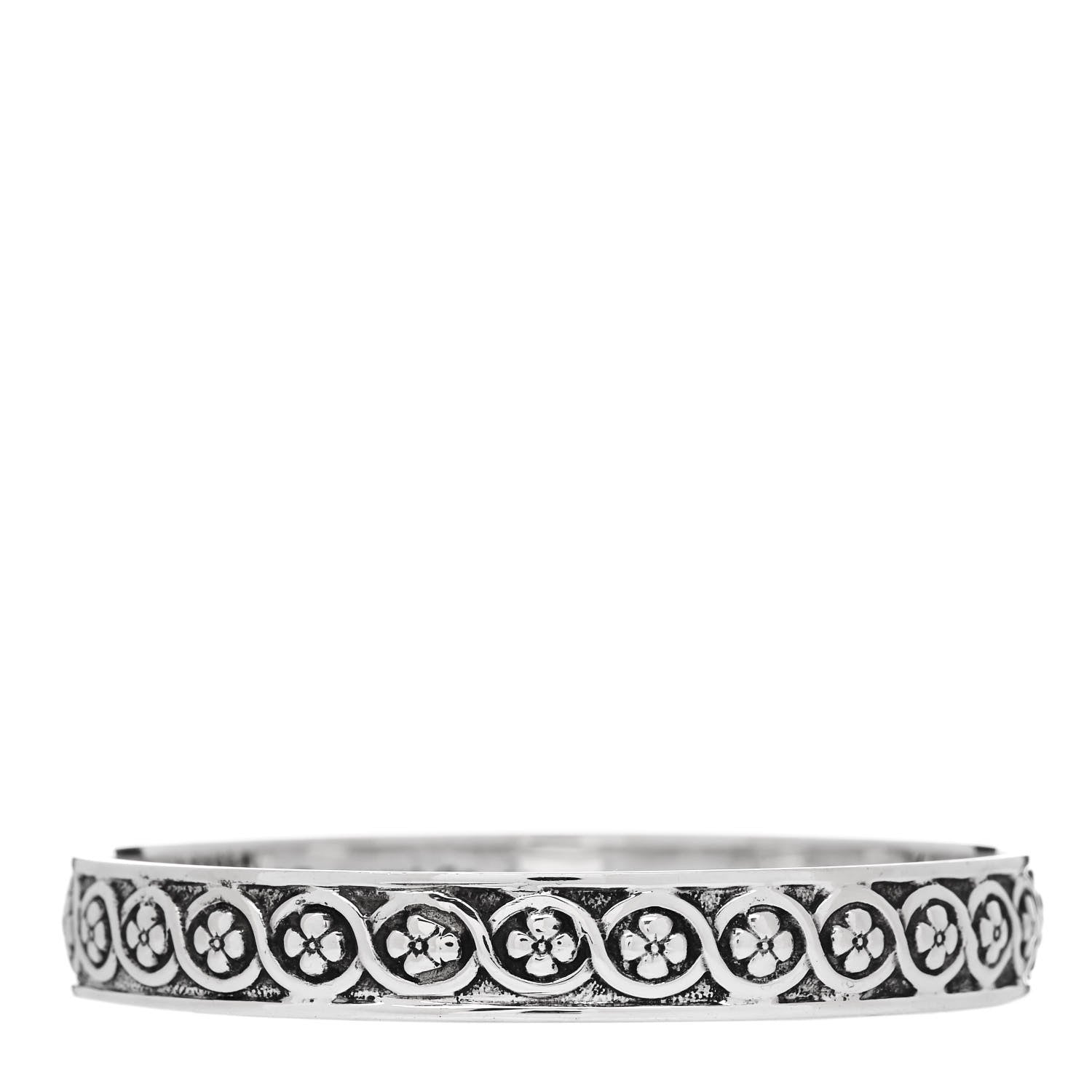 Tiffany Sterling Silver Celtic Makers Mark Bangle Bracelet 1 of 4