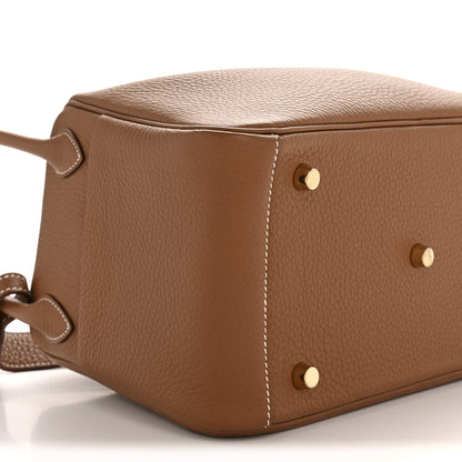 Hermes Taurillon Clemence Lindy 26 Gold 9 of 12