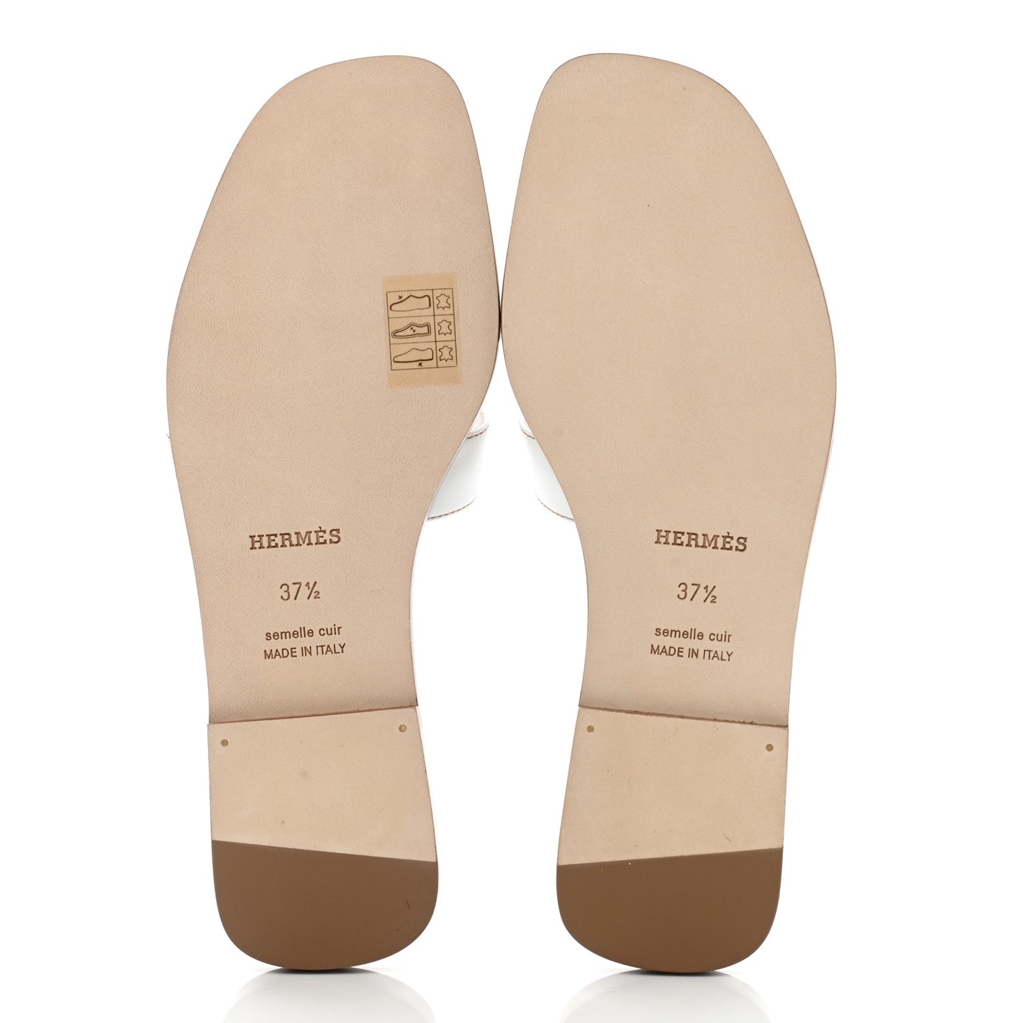 Box Calfskin Oran Sandals 37.5 White