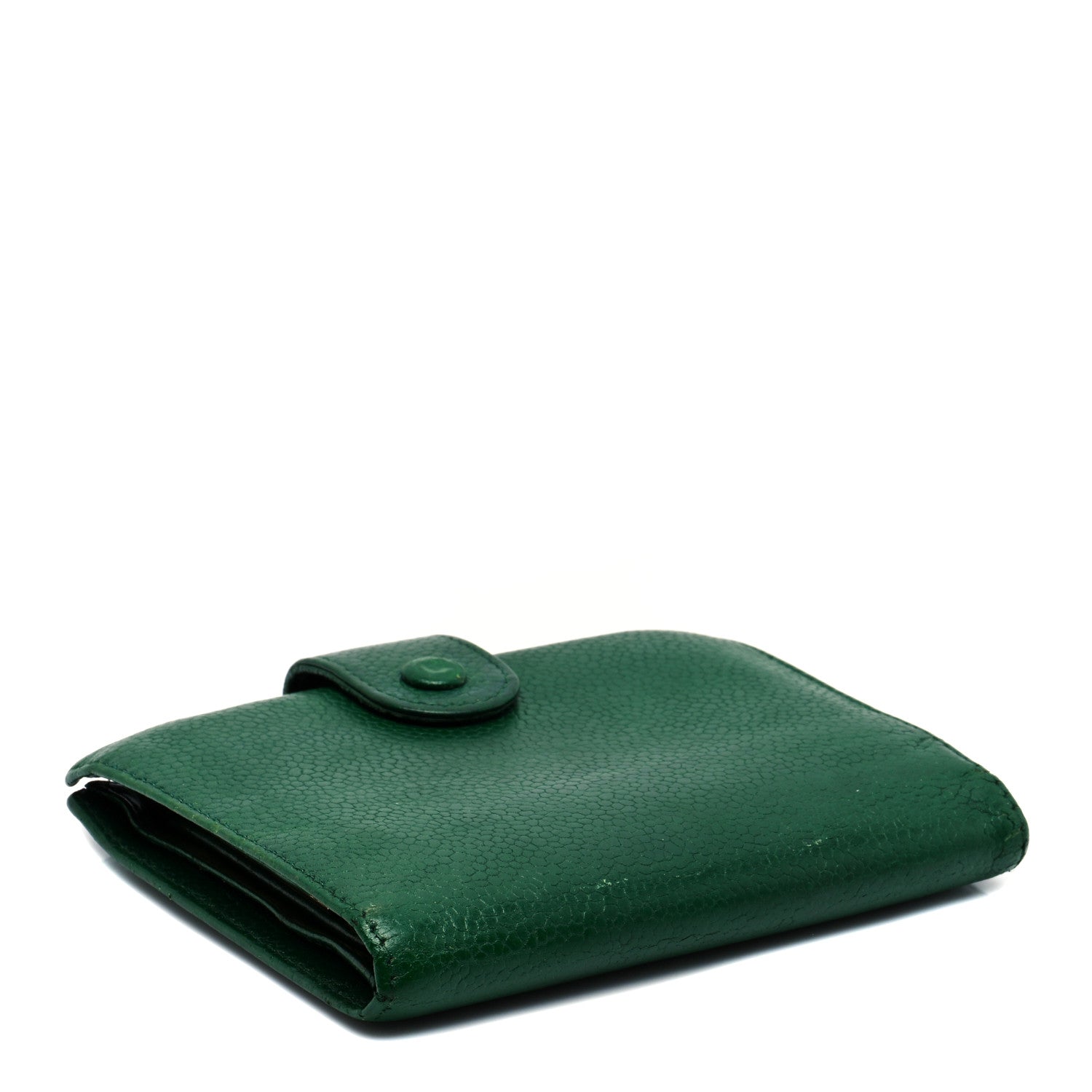 Chanel Caviar Timeless CC French Wallet Green 4 of 7