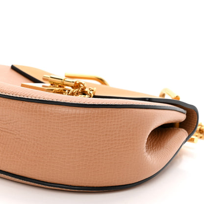 Chloe Grained Calfskin Lambskin Mini Drew Shoulder Bag Wet Sand Sunflower 9 of 11
