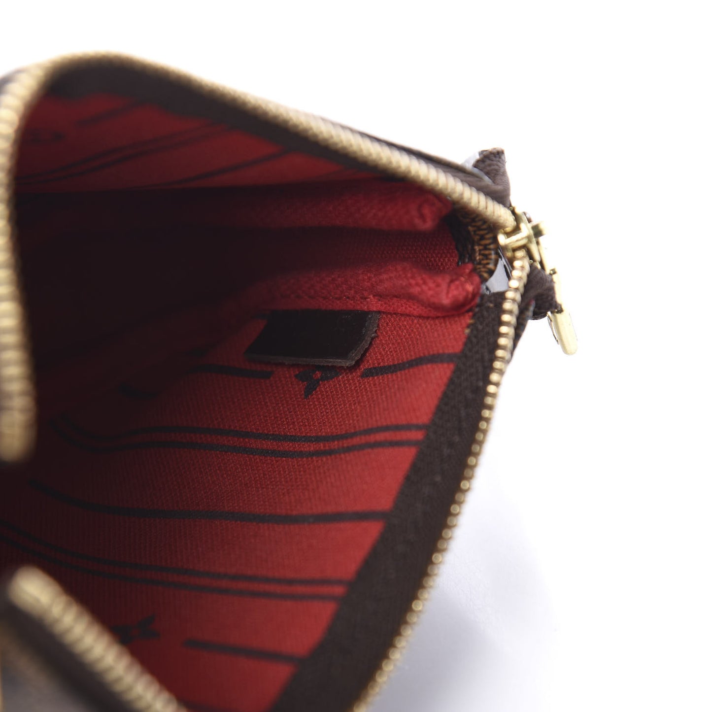 Damier Ebene Complice Trunks and Bags Mini Pochette Accessories Red